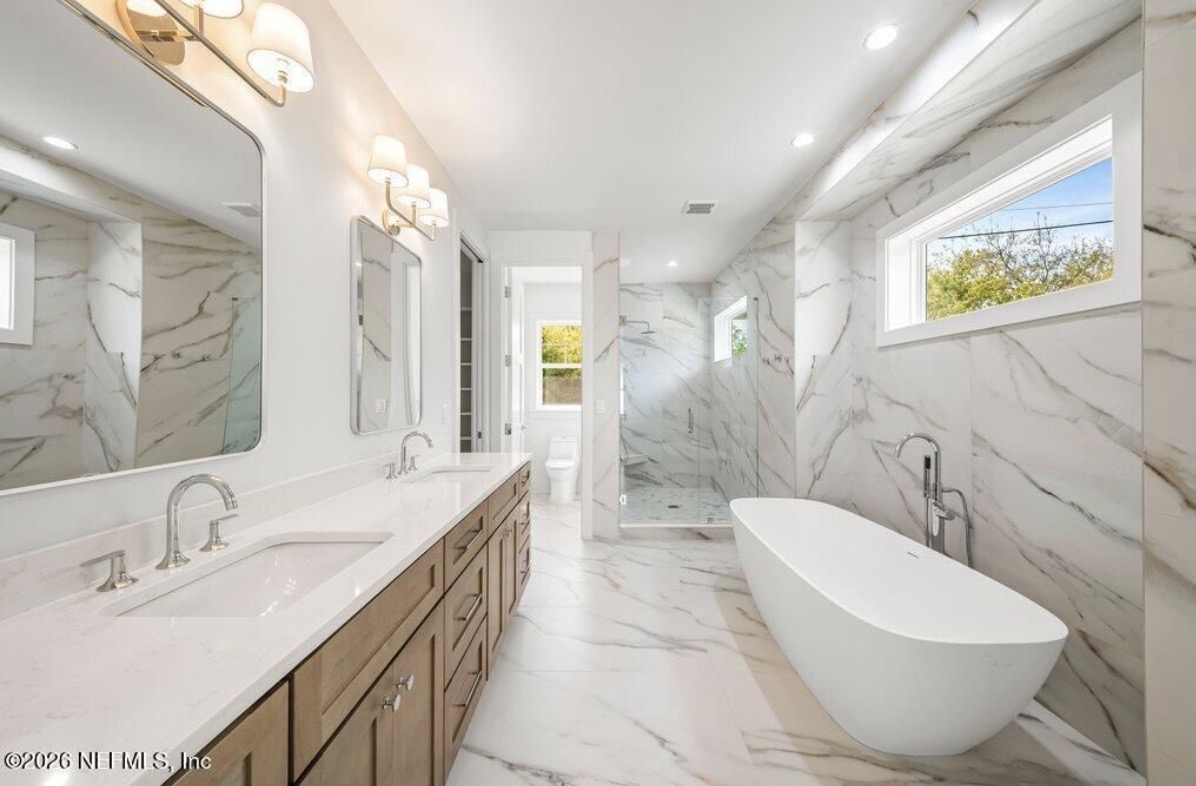 Master bathroom lights.